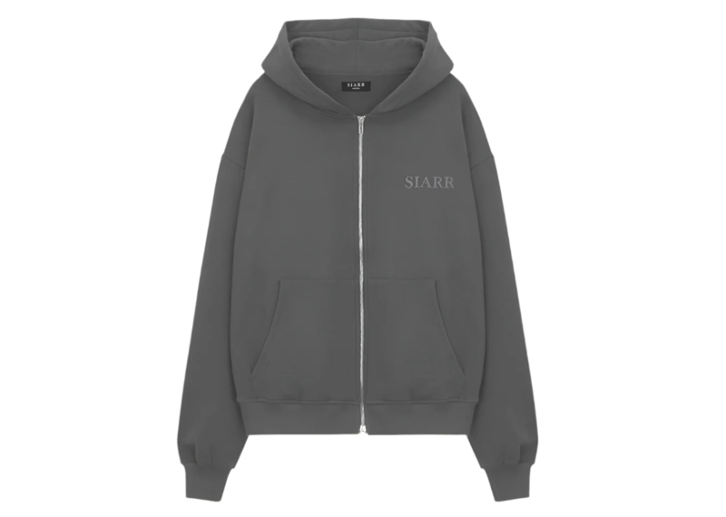 Siarr Puff Zip Hoodie Dark Grey