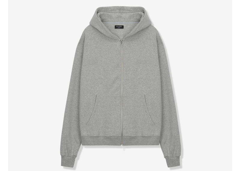 SIARR Light Grey Zip-Up Hoodie