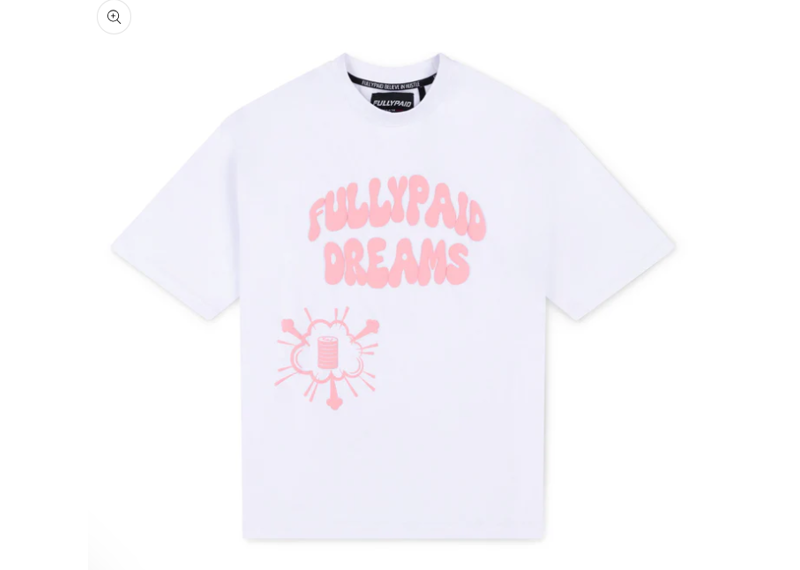 FULLYPAID DREAMS OVERSIZED T-SHIRT | WHITE / PINK