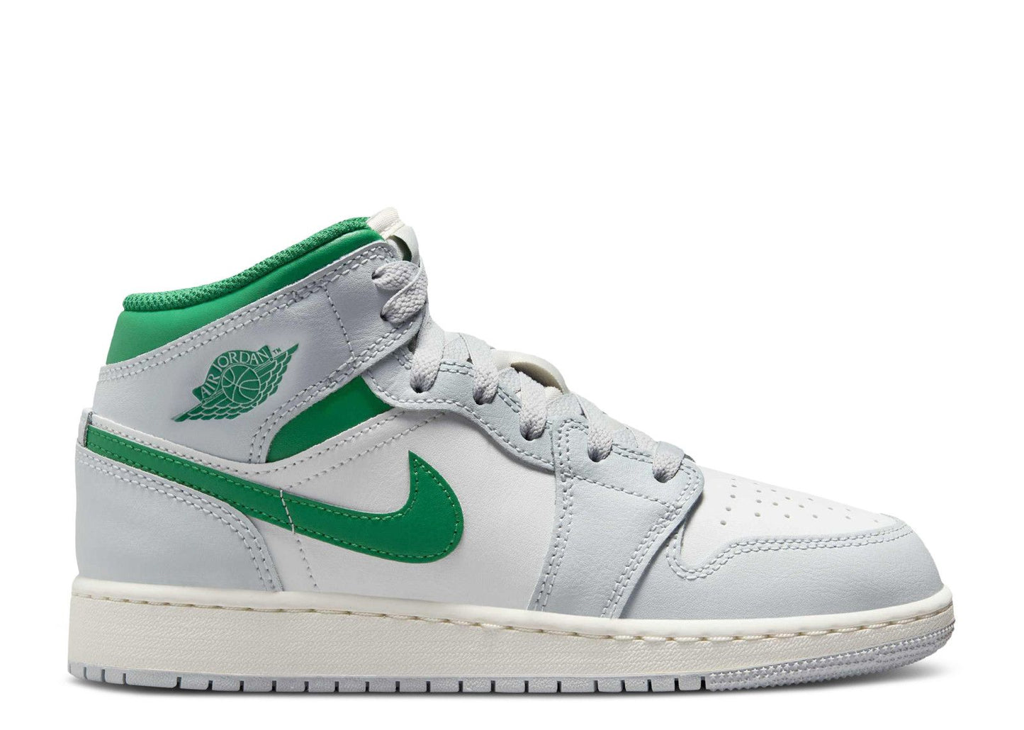 Air Jordan 1 Mid GS Summit White Pine Green