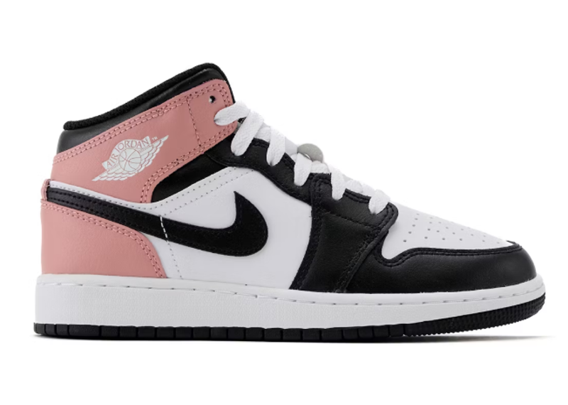 Jordan 1 Mid White Rust Pink Black (GS)