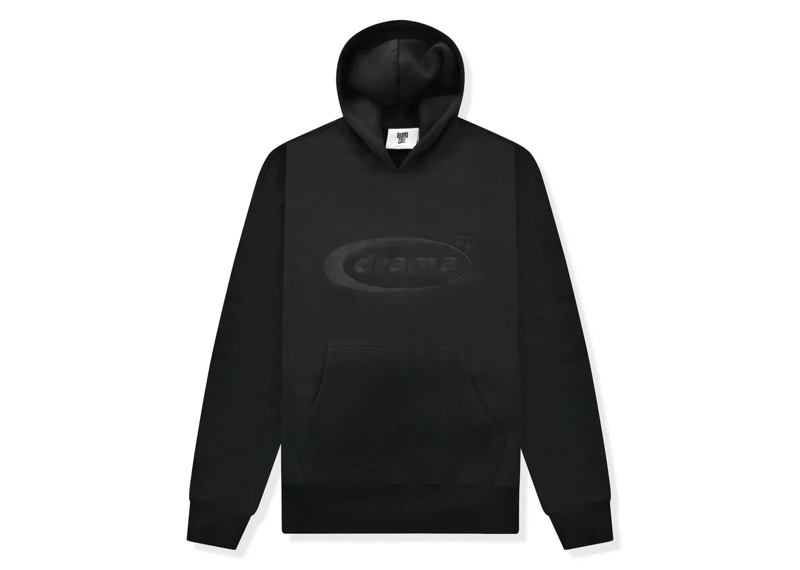 Drama Call Oval Black On Black Hoodie