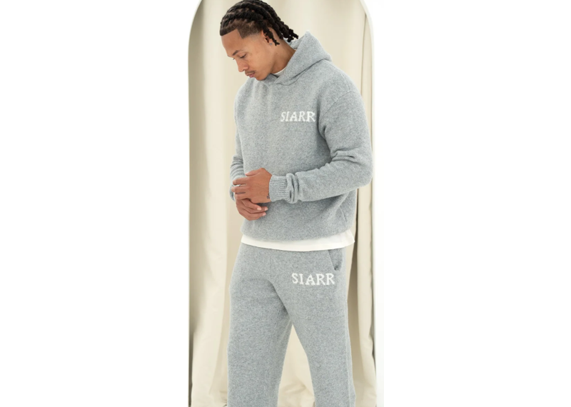SIARR GREY KNIT TRACKSUIT