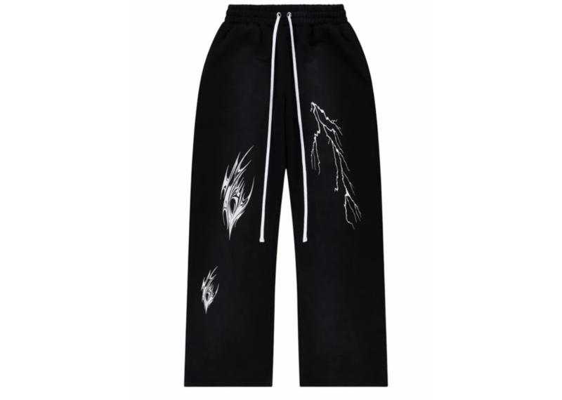 BLACK ACID WASH JOGGERS