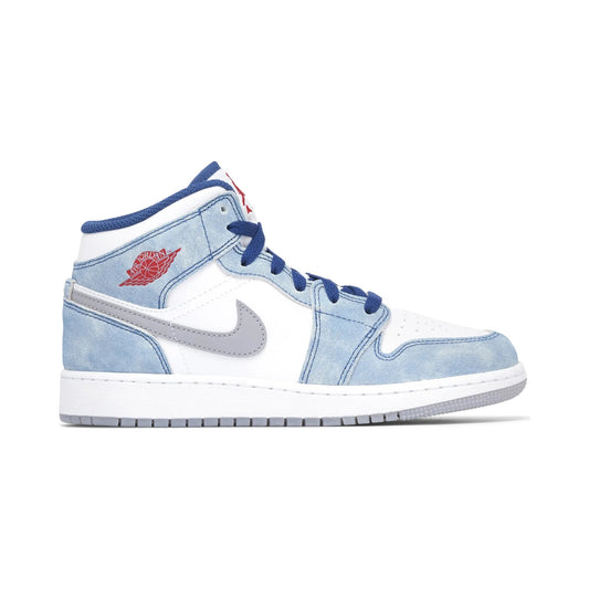 Air Jordan 1 Mid GS Black Fire Red