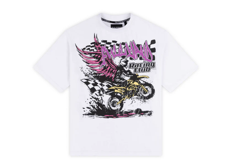 FULLYPAID RACING CLUB T SHIRT | WHITE / PURPLE