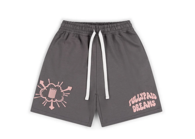 FULLYPAID DREAM SHORTS CHARCOAL GREY / PINK