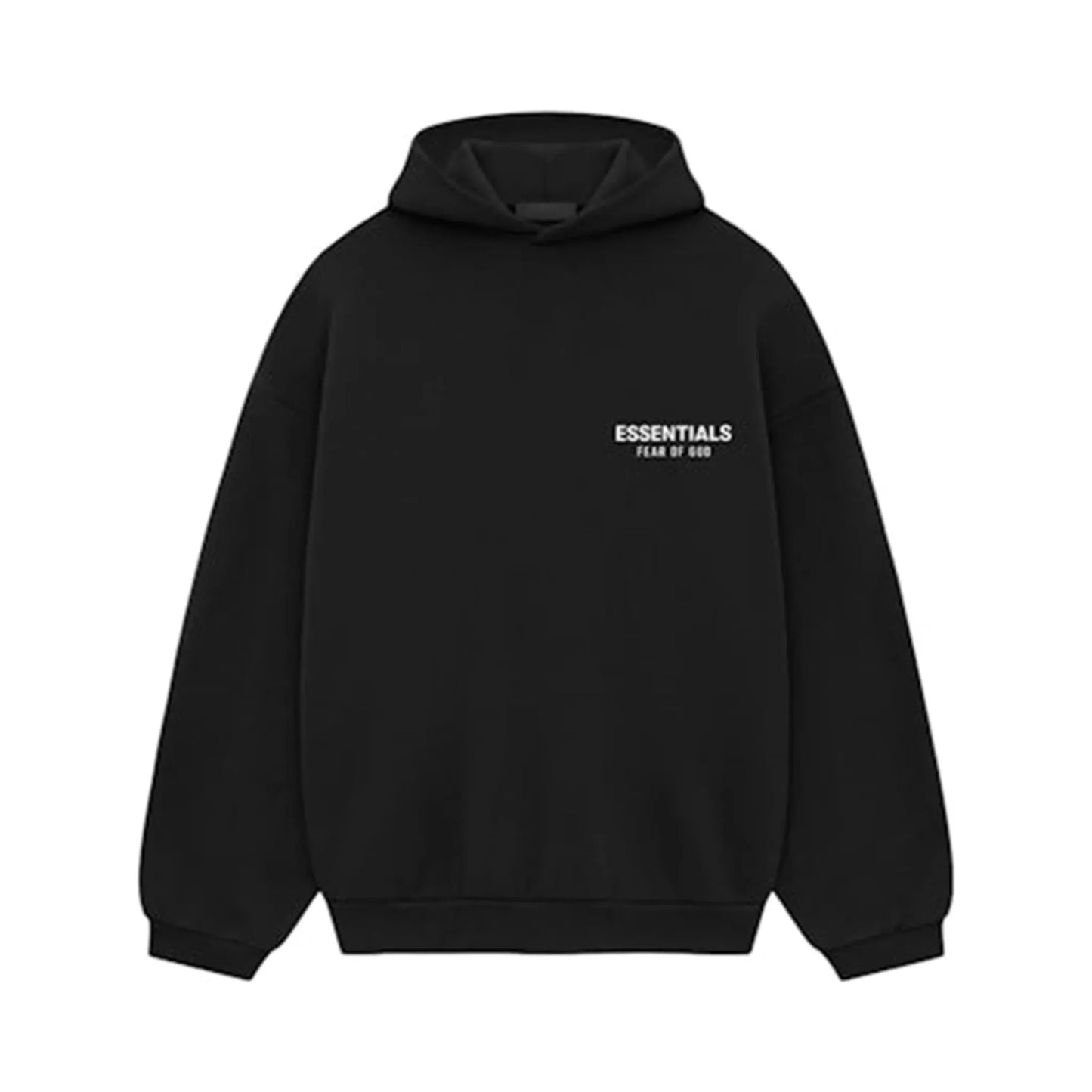 Fear Of God Essentials Fleece Black Hoodie (FW24)