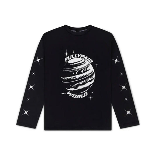 Fully Paid World Long Sleeve Tee – Black – Fully Paid clothing product photo